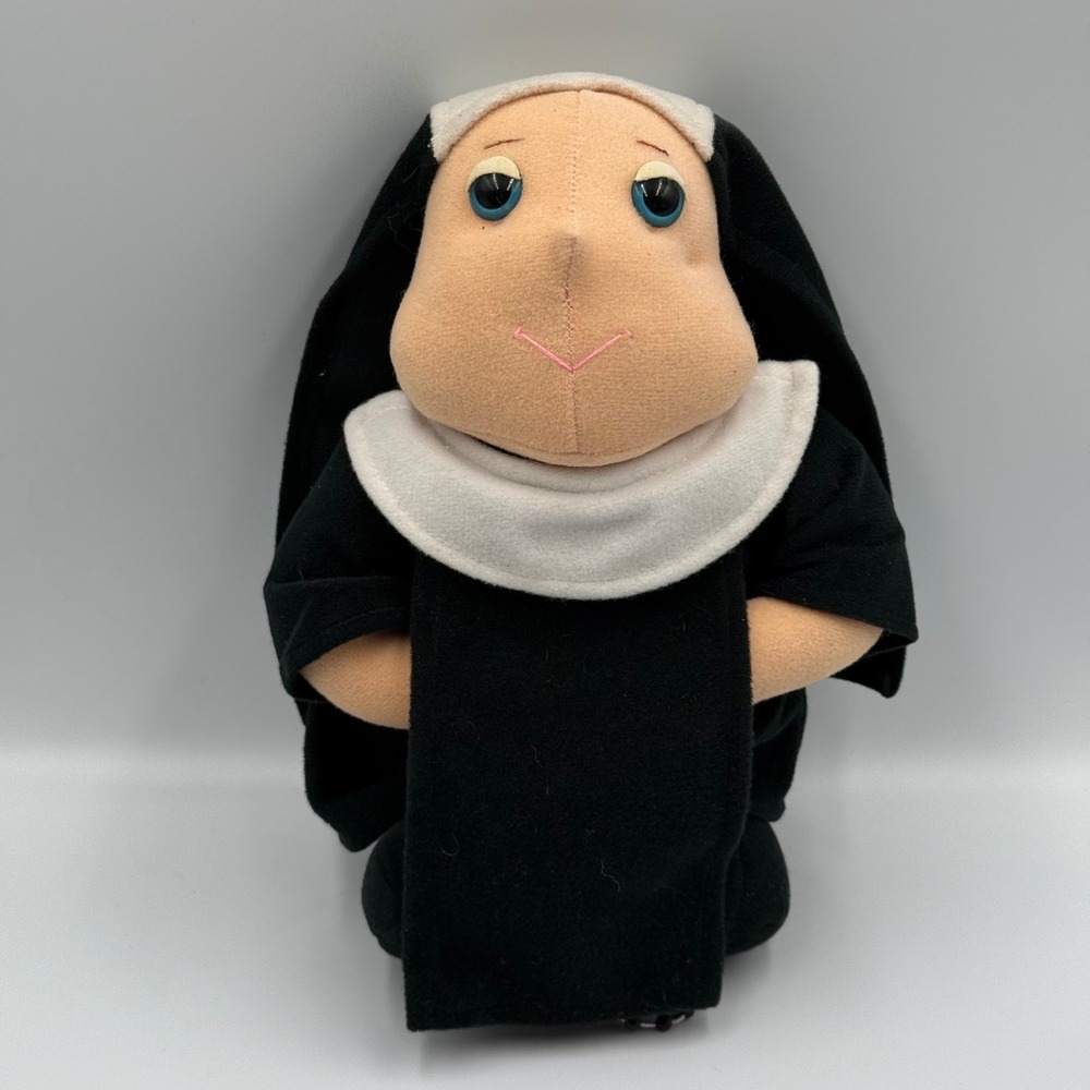 Vintage 1991 Sugar Loaf Creations Nun Plush Doll with Rosary 10" Collectible